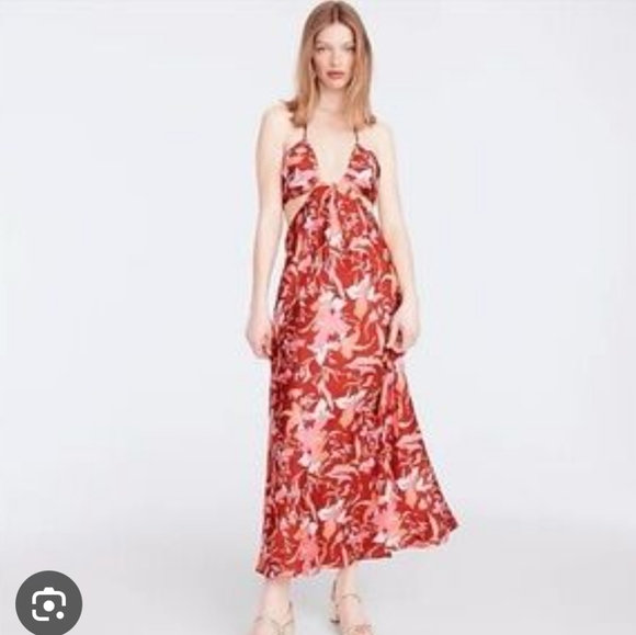 Jcrew Floral Cut-Out Maxi Dress - Picture 9 of 10